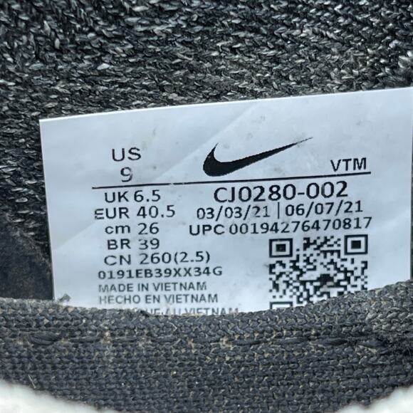 Nike React Phantom Run Flyknit 2 Shoes Womens Size 9 Oreo Running Comfort Gym - Picture 8 of 8